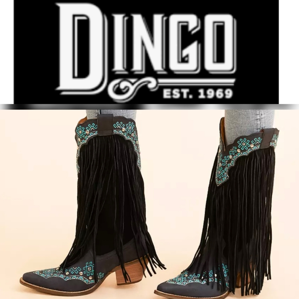 Dingo Tequila Sunrise Fringe Western Leather Boot